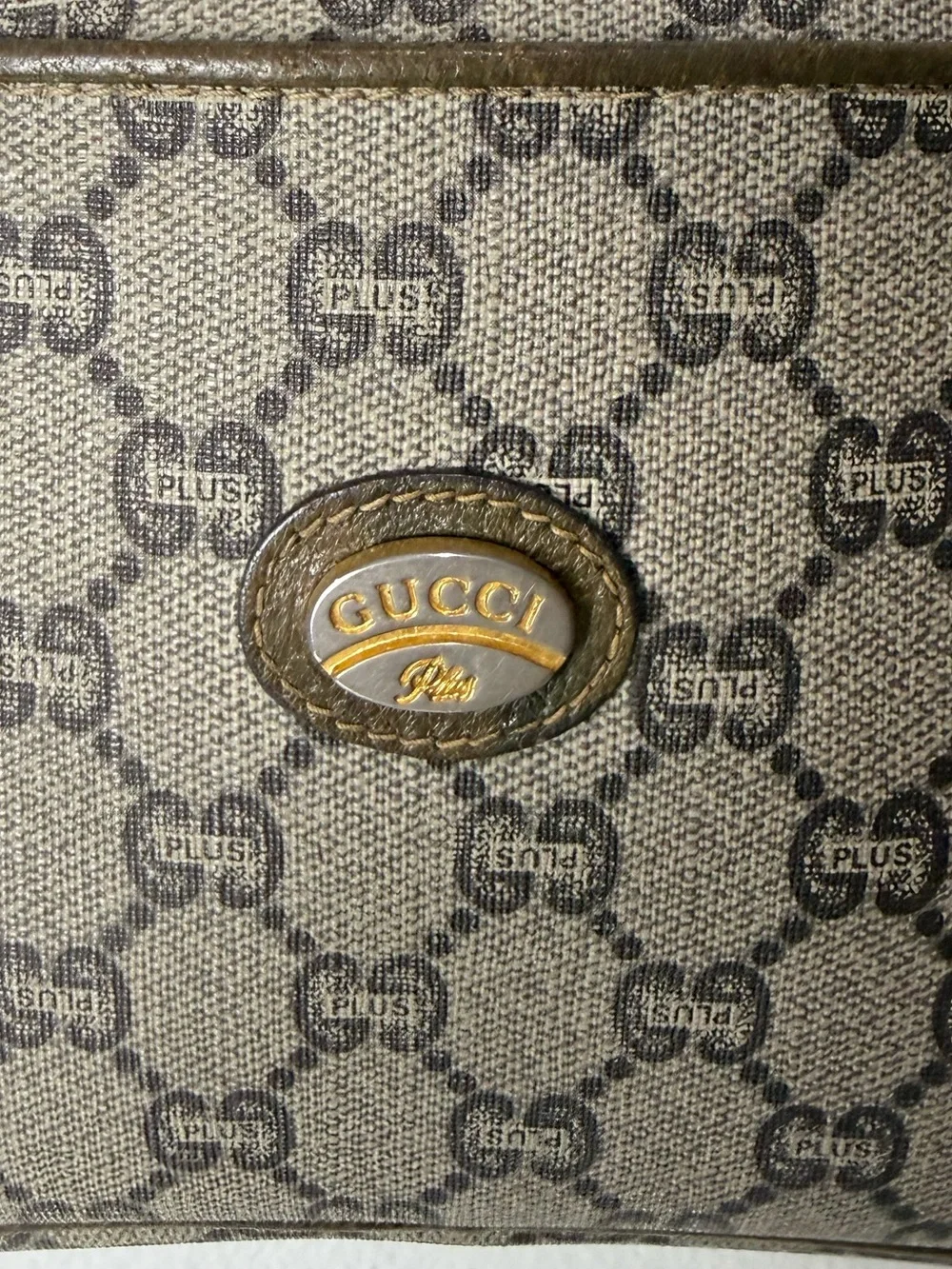 Vintage Gucci Plus GG Monogram Crossbody Bag